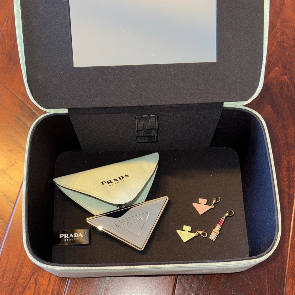 Prada Black and Silver Accessory Set